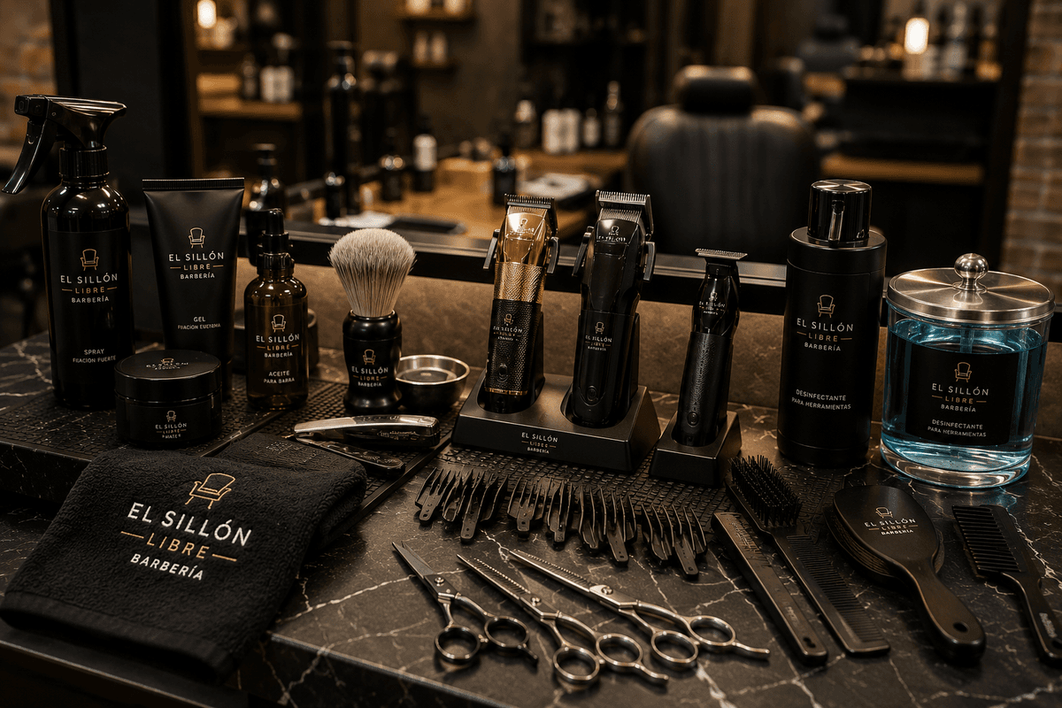 Espacio profesional de barbería en El Sillón Libre